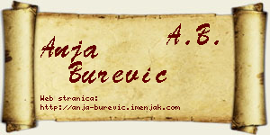 Anja Burević vizit kartica